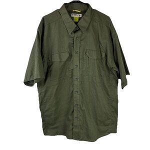 First Tactical Men’s Green Short Sleeve Button Down Workwear Shirt Size XL